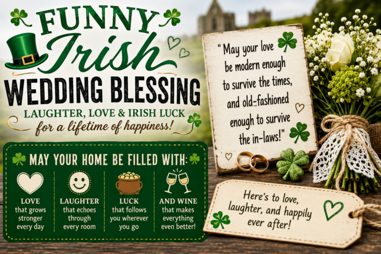 funny Irish wedding blessing