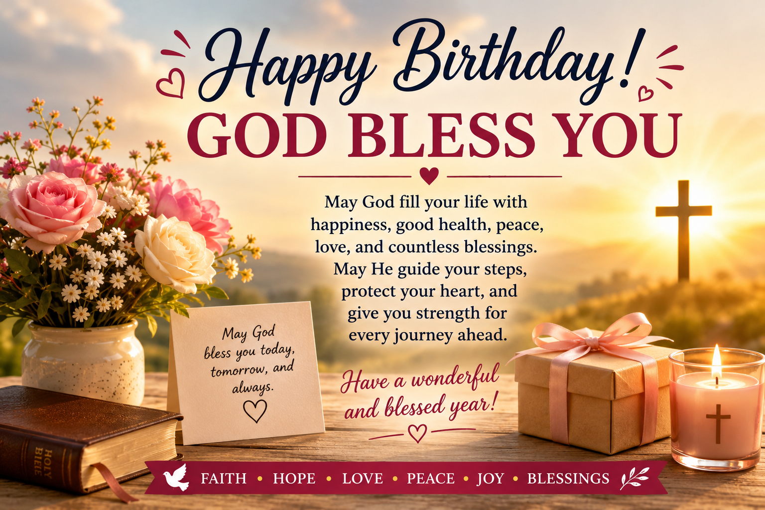 happy birthday God bless you