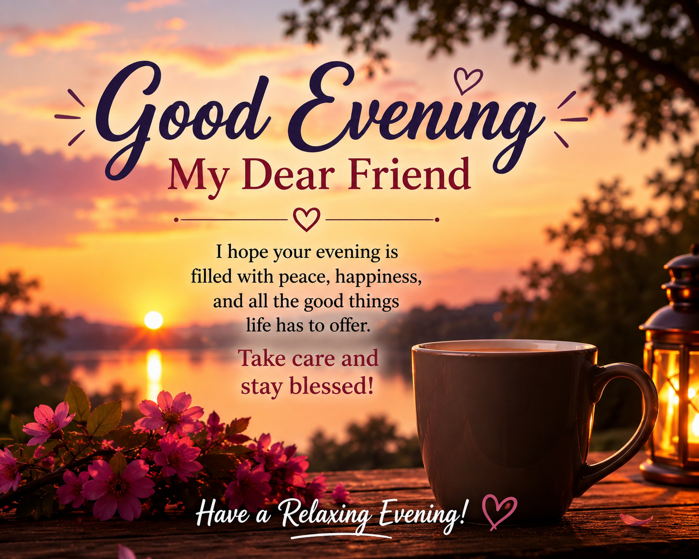 good evening message for a friend