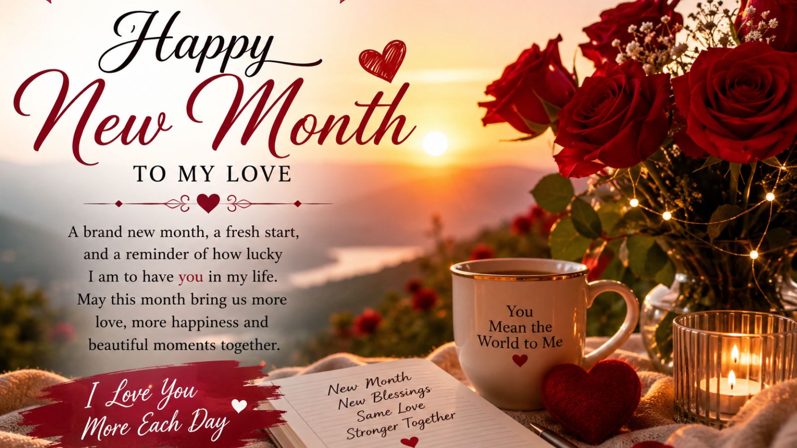 new month wishes to my love